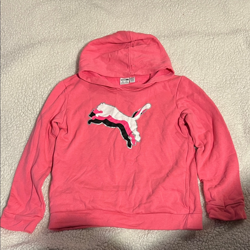 Puma Vibrant Pink Hoodie with Iconic Logo